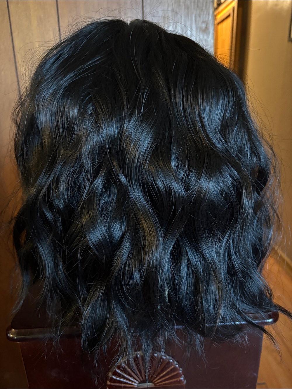 Black Wavy Women's Hair Hard front Wig - Undetermined Brand